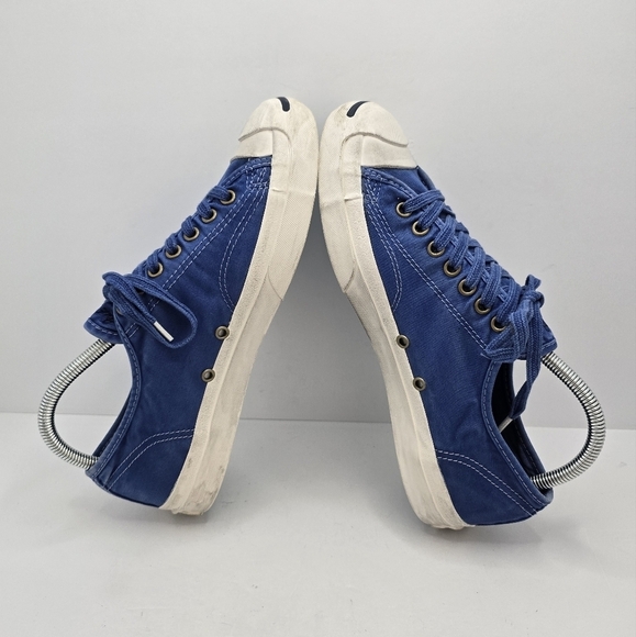 Converse | Jack Purcell cobalt blue canvas sporty low-top sneakers | WMS 9 - Picture 11 of 13